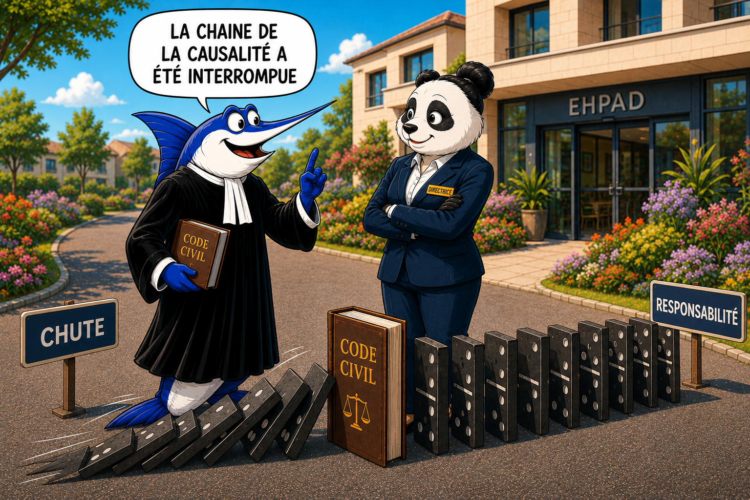 Responsabilité EHPAD chute décès col du fémur